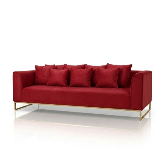 Velours sofa red rental