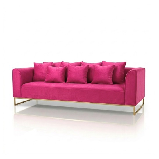 Velours sofa magenta rental