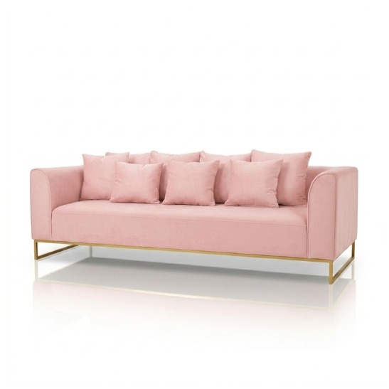 Velours sofa light pink rental