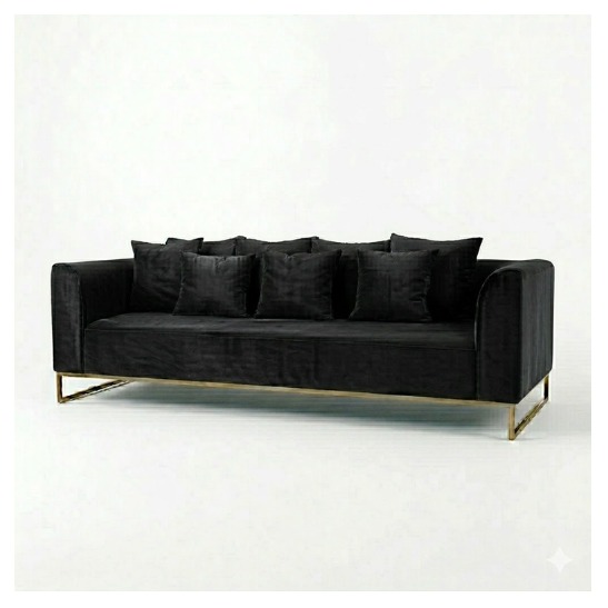 Velours sofa black rental