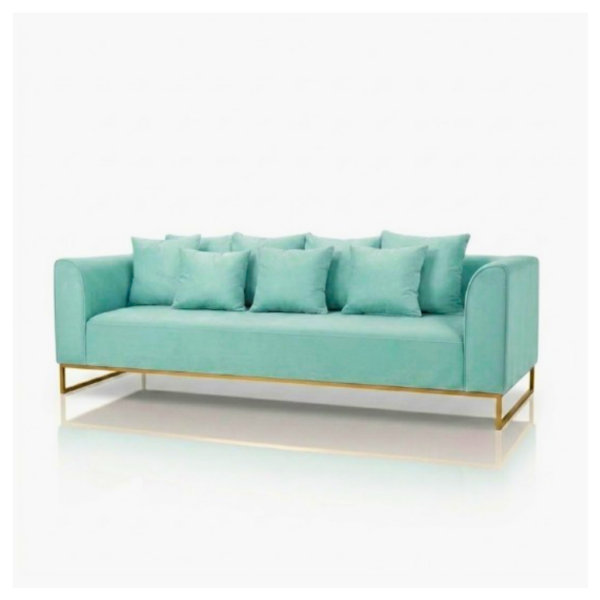 Velours sofa – Aqua blue