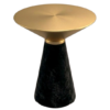 Nefertiti cocktail table - Gold top with black velvet base