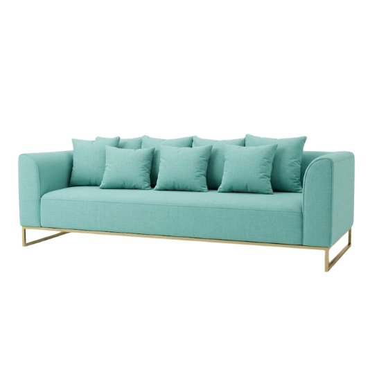Velours sofa – Aqua blue