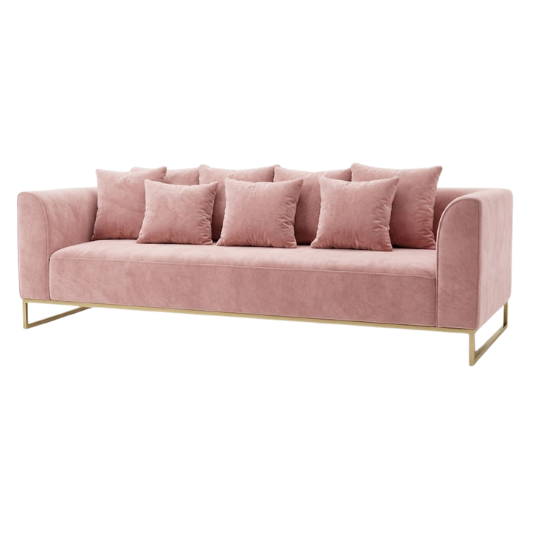 Velours sofa - Light pink