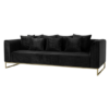 Velours sofa - Black