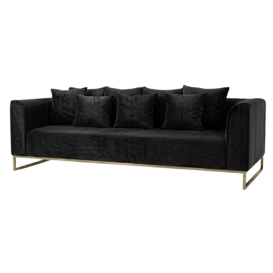 Velours sofa - Black