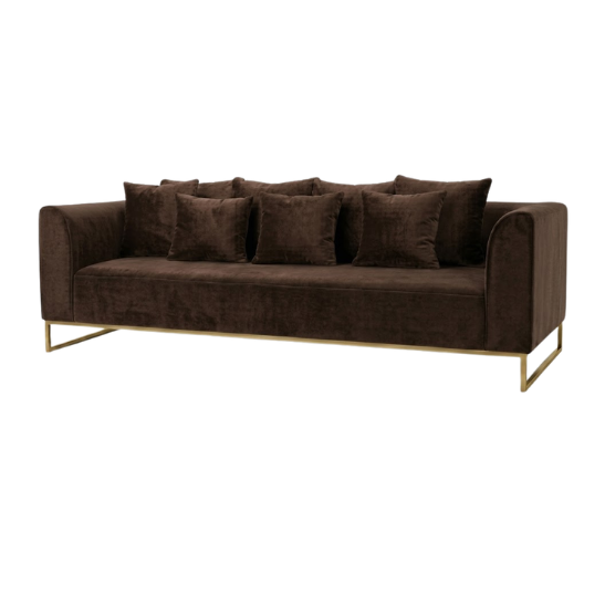 Velours sofa – Brown