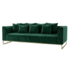 Velours sofa – Forest green