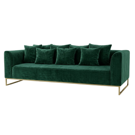 Velours sofa – Forest green