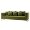 Velours sofa – Moss green