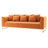 Velours sofa - Orange