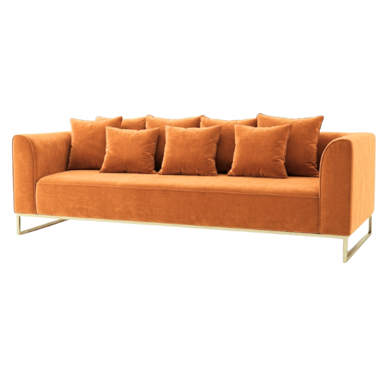 Velours sofa - Orange