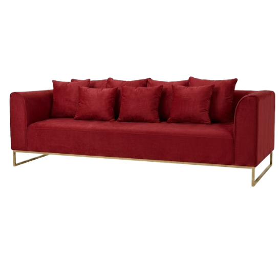 Velours sofa – Red
