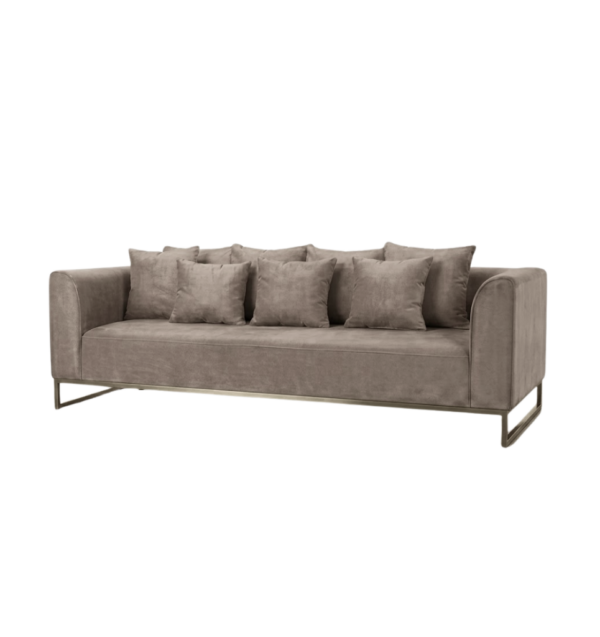 velours taupe Velours sofa – Light taupe