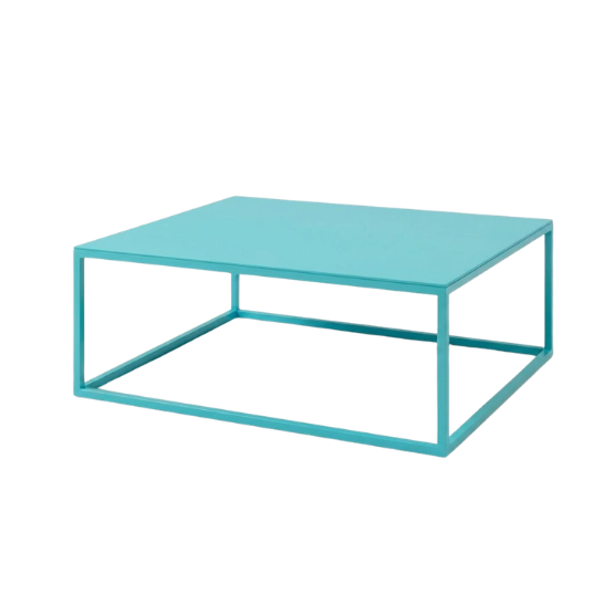 Dexter coffee table aqua blue rental