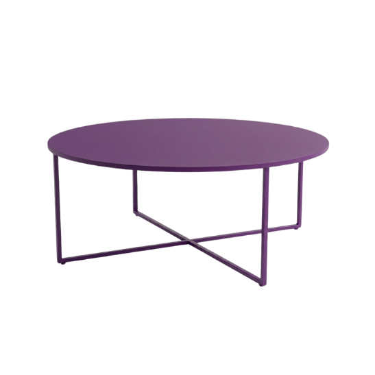 Disk coffee table purple rental