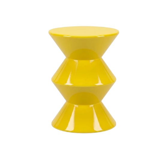 Kaleido cocktail table yellow rental