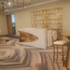Bullet bar - White and gold