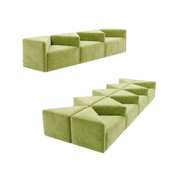Untitled design (44) Albertina modular sofa - Lime green