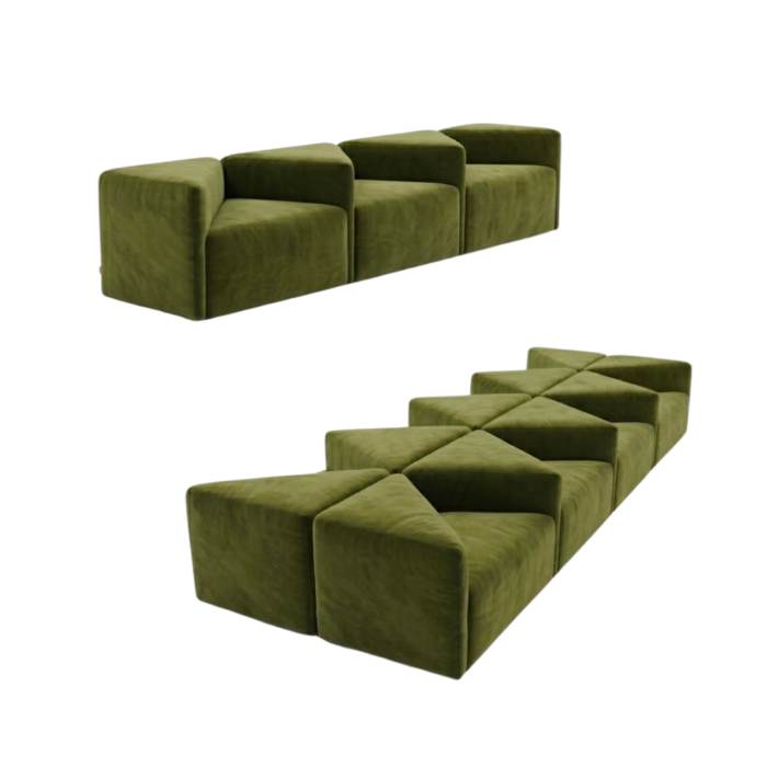 Albertina modular sofa moss green rental