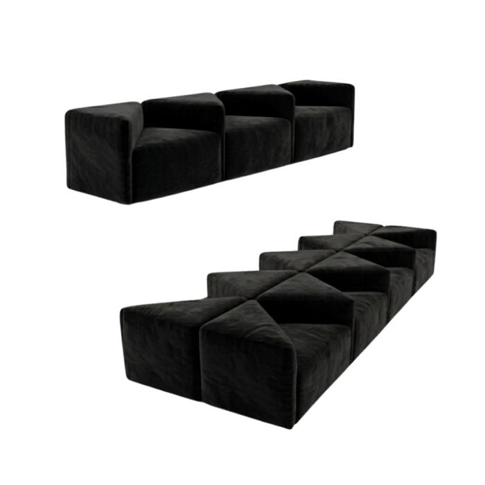 Albertina modular sofa black rental