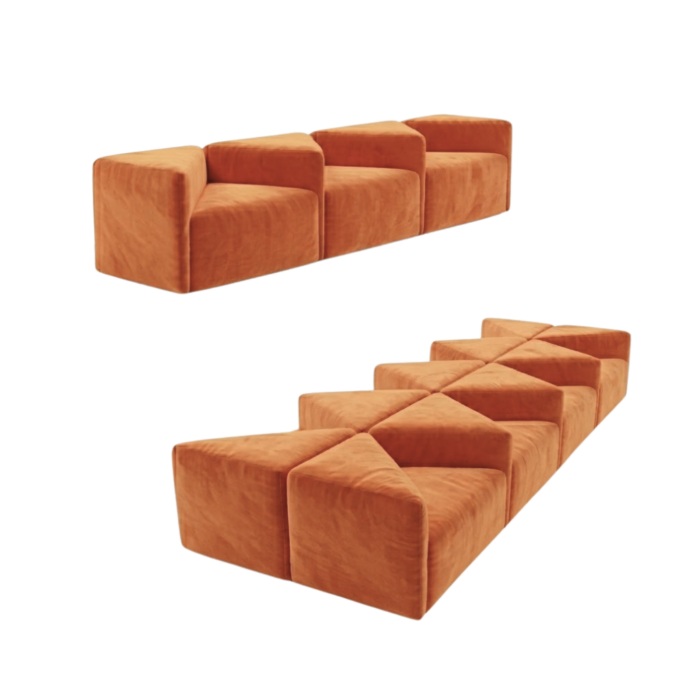 Albertina modular sofa – Orange