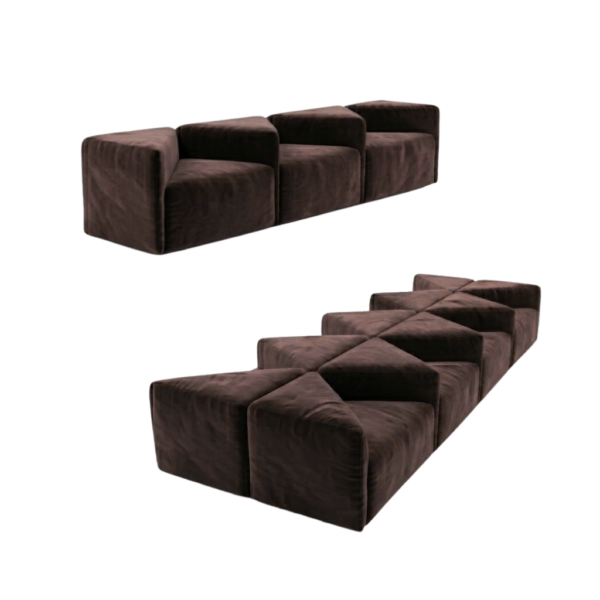 Albertina modular sofa brown rental