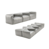 Albertina modular sofa - Silver